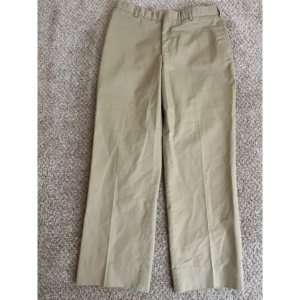 U.S. Navy Mens Dress Trousers 36 L Khaki Tan Creighton Military Uniform Pants